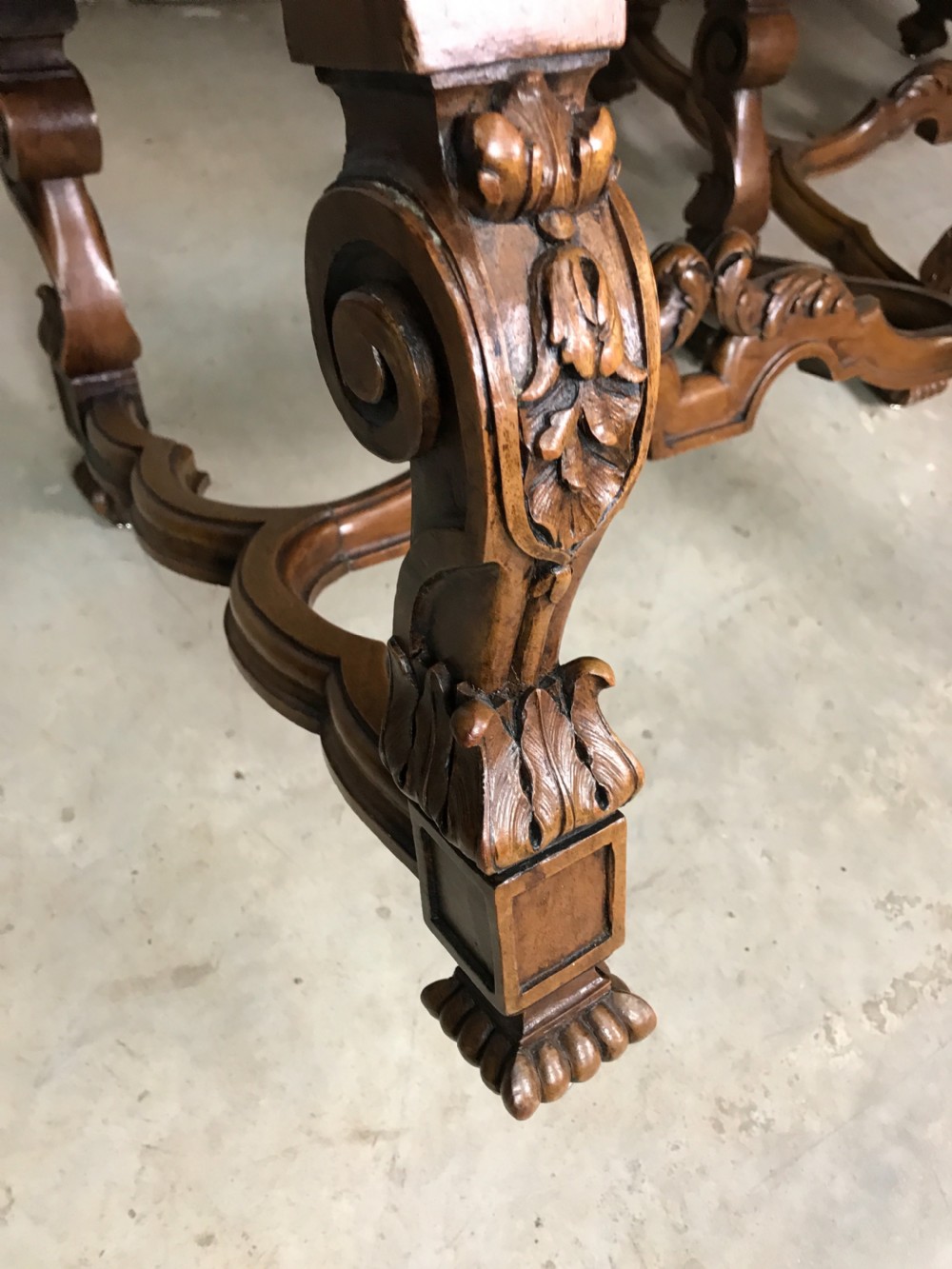 Large pair of french walnut armchairs  View VII