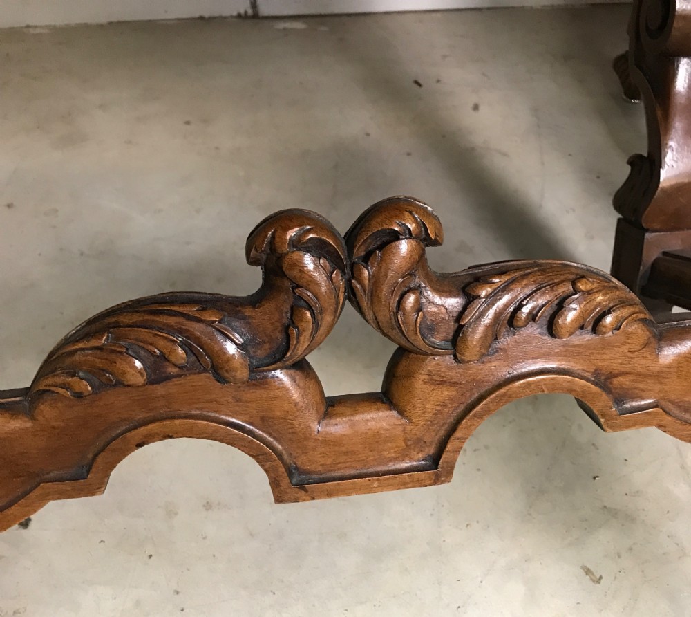 Large pair of french walnut armchairs  View VIII