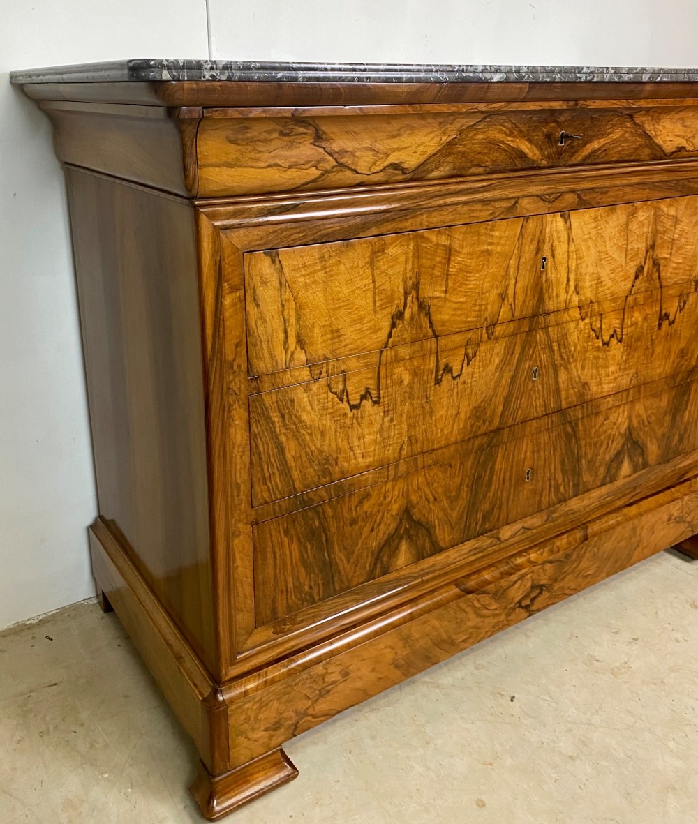 Stunning French Walnut Commode View IV