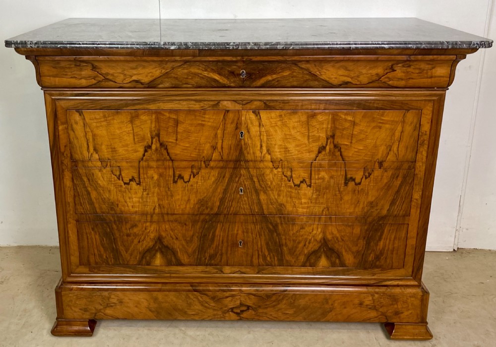 Stunning French Walnut Commode View VII