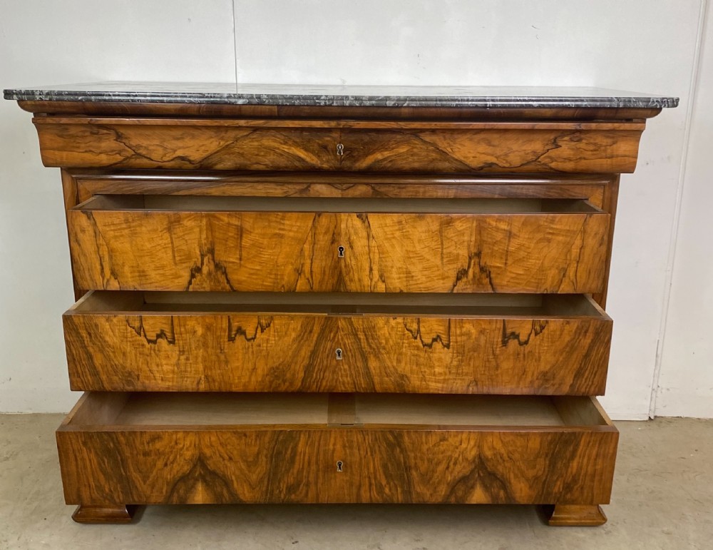 Stunning French Walnut Commode View VIII