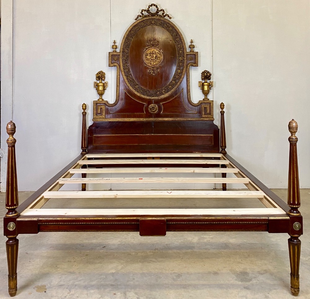 King Sized Mahogany and Gilded Bed View VI