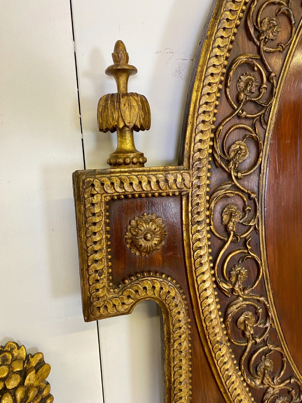 King Sized Mahogany and Gilded Bed View VIII