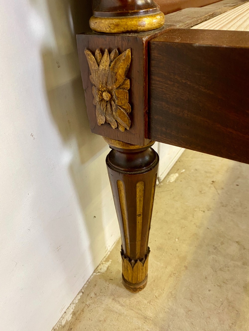 King Sized Mahogany and Gilded Bed View IX