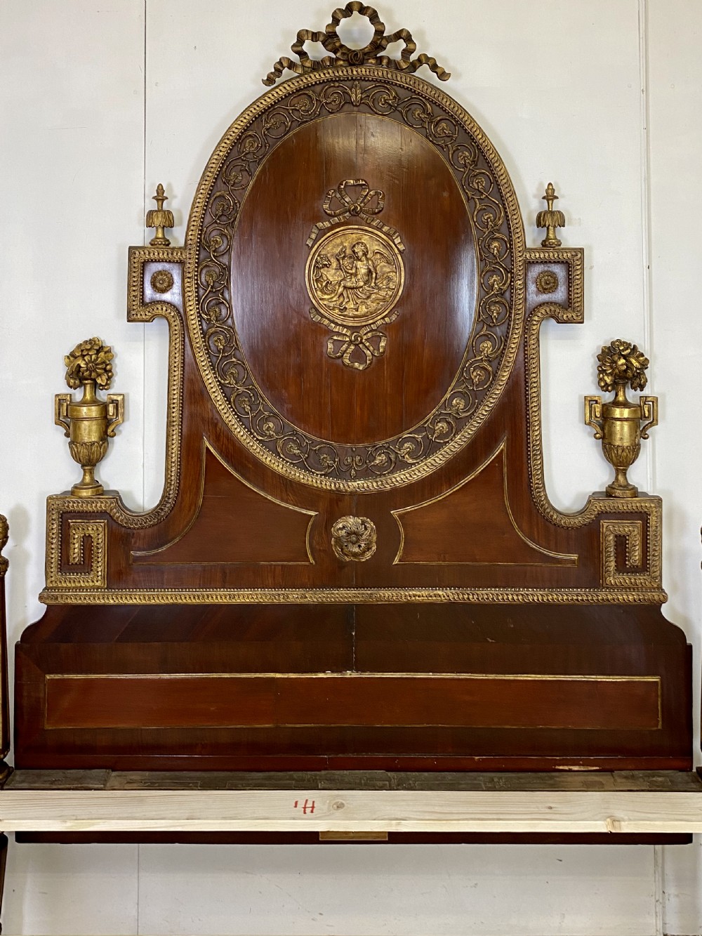 King Sized Mahogany and Gilded Bed View XIII