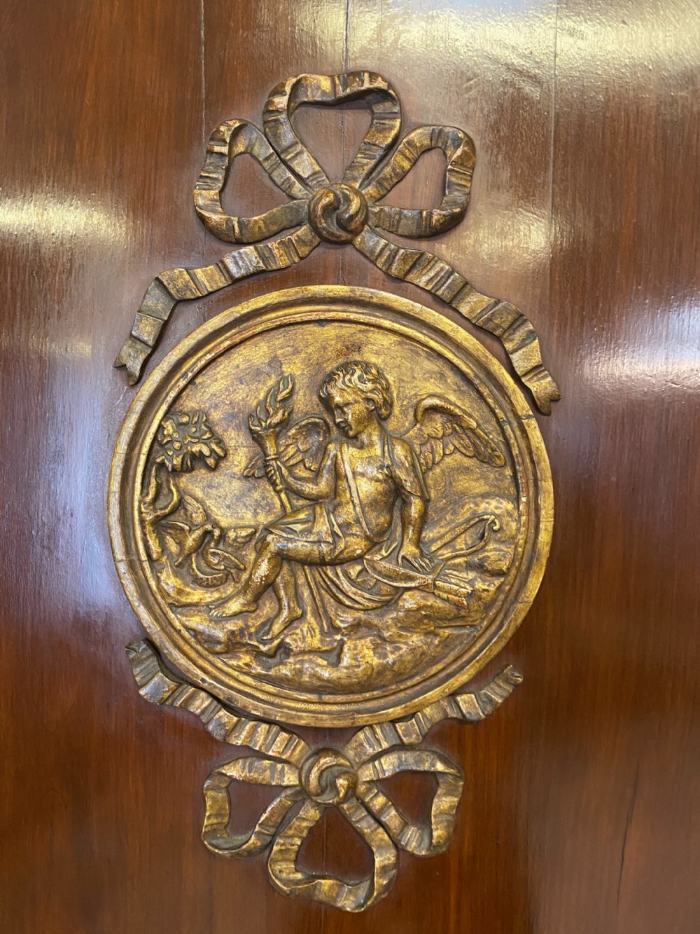 King Sized Mahogany and Gilded Bed View XIV