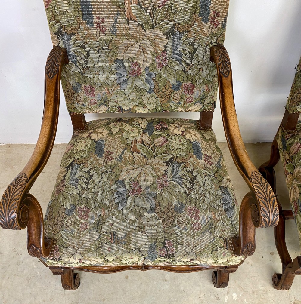 Pair of French Walnut Armchairs View II