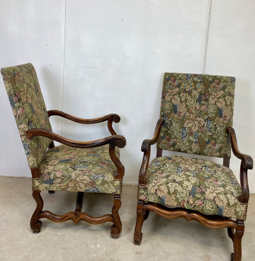 Pair of French Walnut Armchairs View III