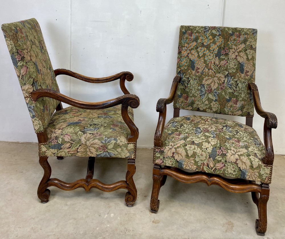 Pair of French Walnut Armchairs View V