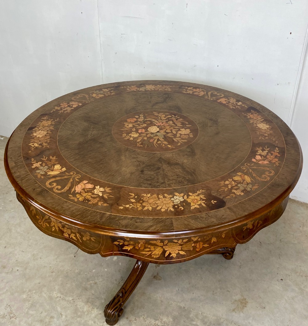 Antique Inlaid Centre Table View VI