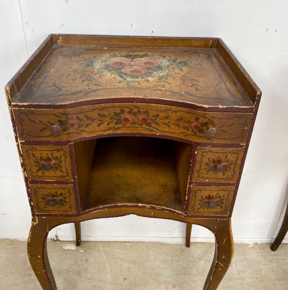 Pair of Original Painted Nightstands View II