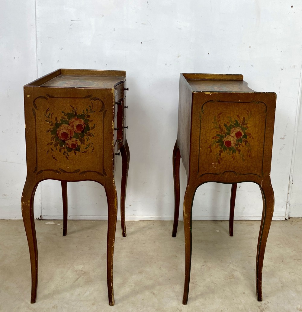 Pair of Original Painted Nightstands View VI