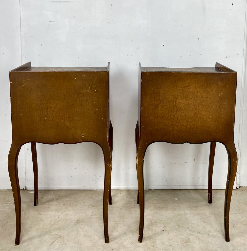 Pair of Original Painted Nightstands View VII