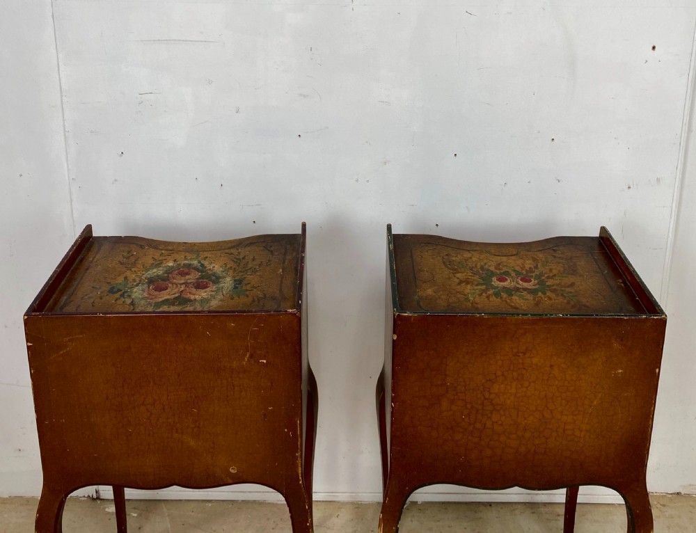 Pair of Original Painted Nightstands View VIII