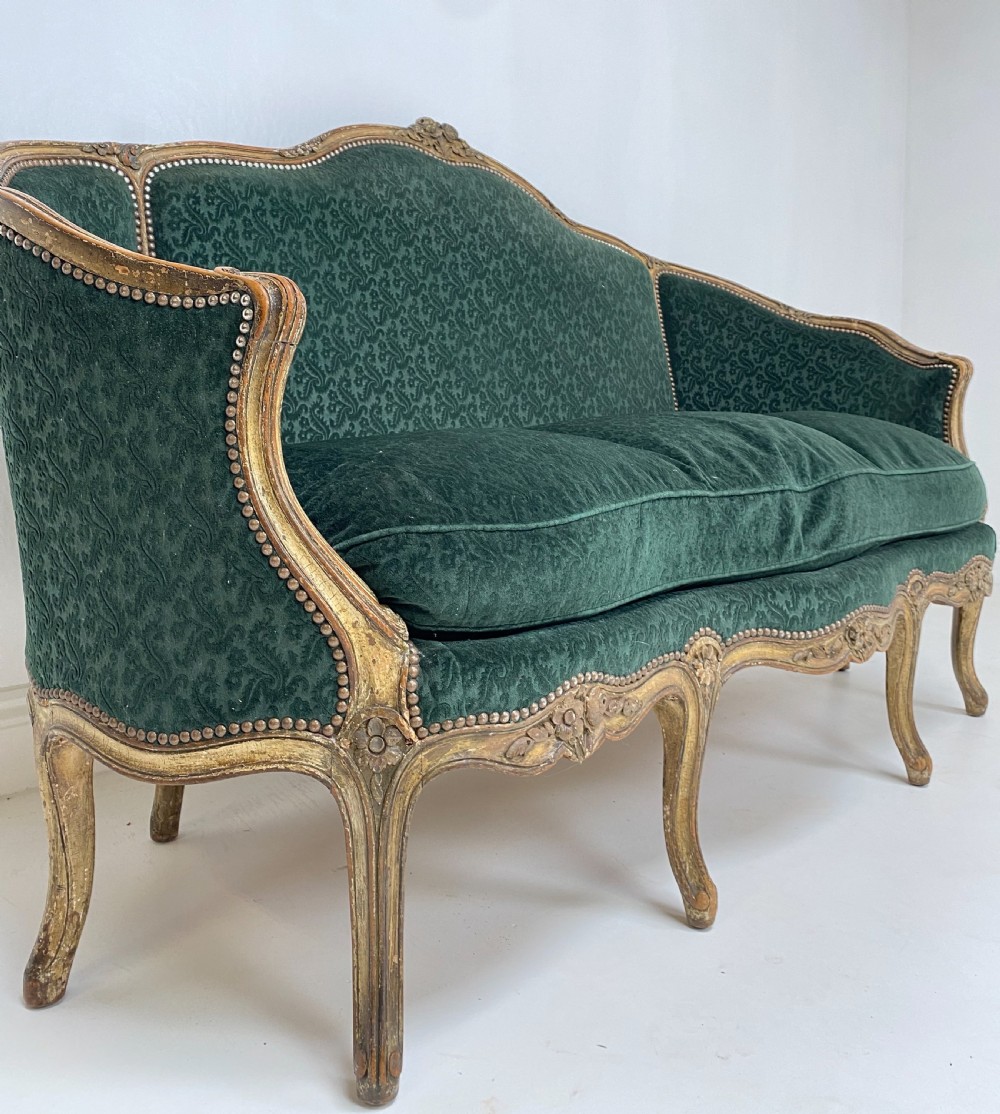 19th Century French Sofa with Original Paint View III