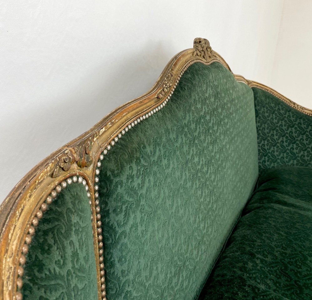 19th Century French Sofa with Original Paint View VII