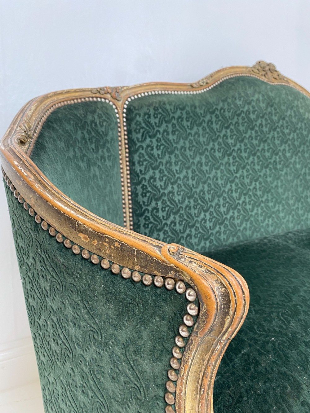 19th Century French Sofa with Original Paint View VIII