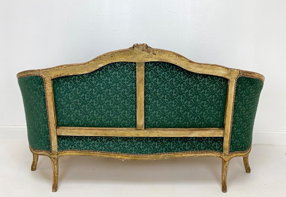 19th Century French Sofa with Original Paint View IX