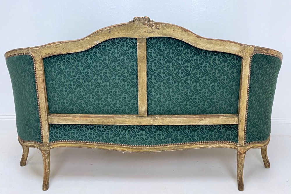 19th Century French Sofa with Original Paint View X
