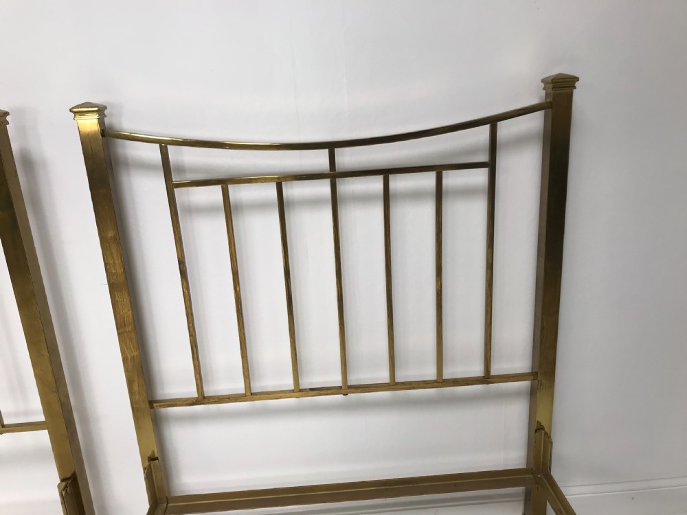 A Pair of Brass beds  View V