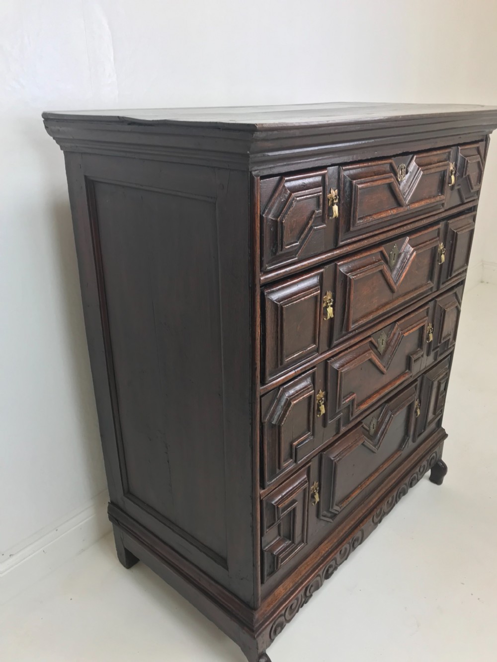 Antique 17th Cent Oak Chest  View III