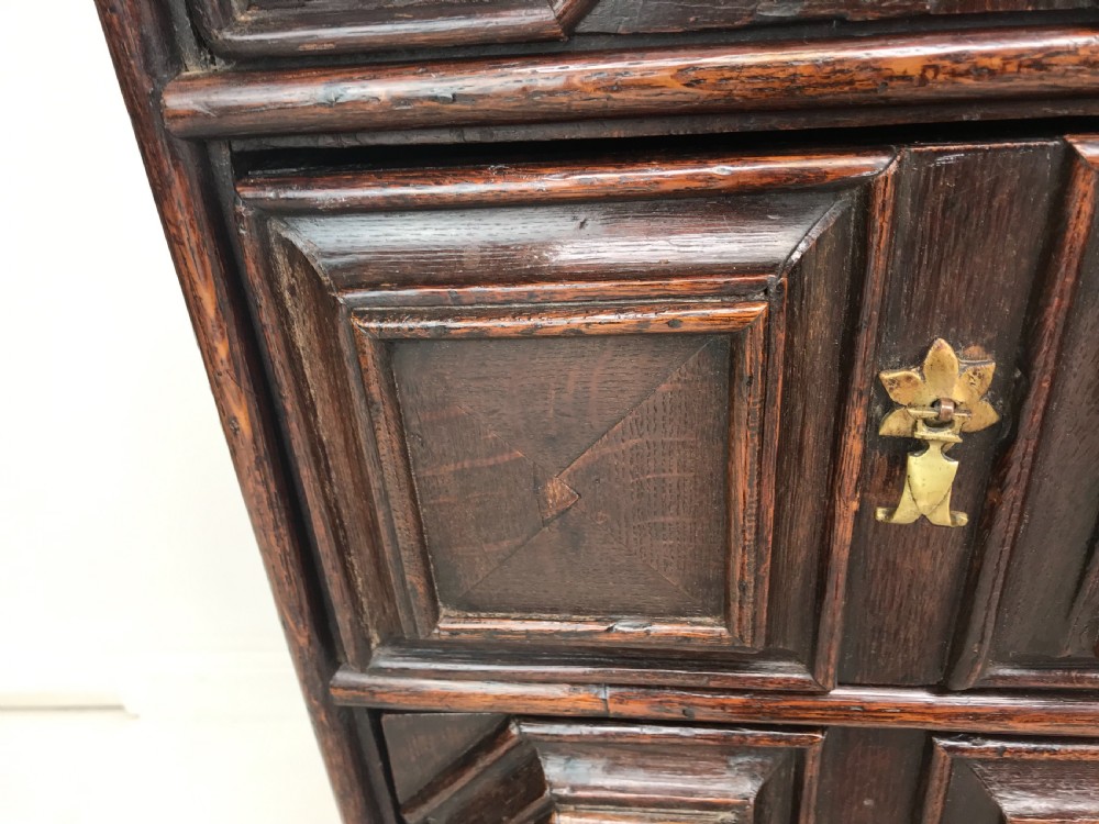 Antique 17th Cent Oak Chest  View X