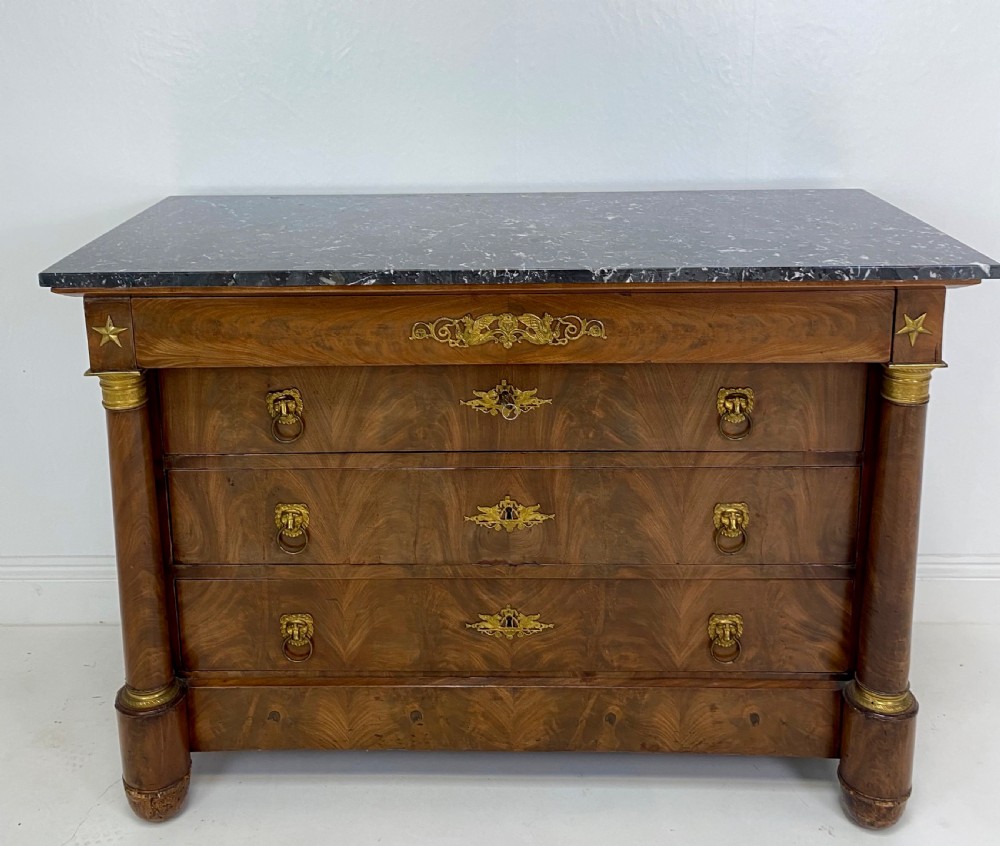 19th Century French Empire Commode in Mahogany