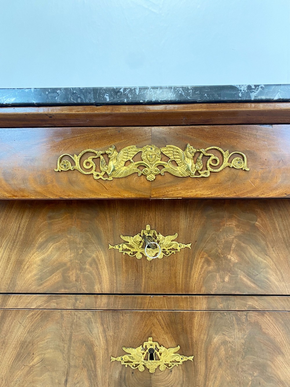 19th Century French Empire Commode in Mahogany View IV