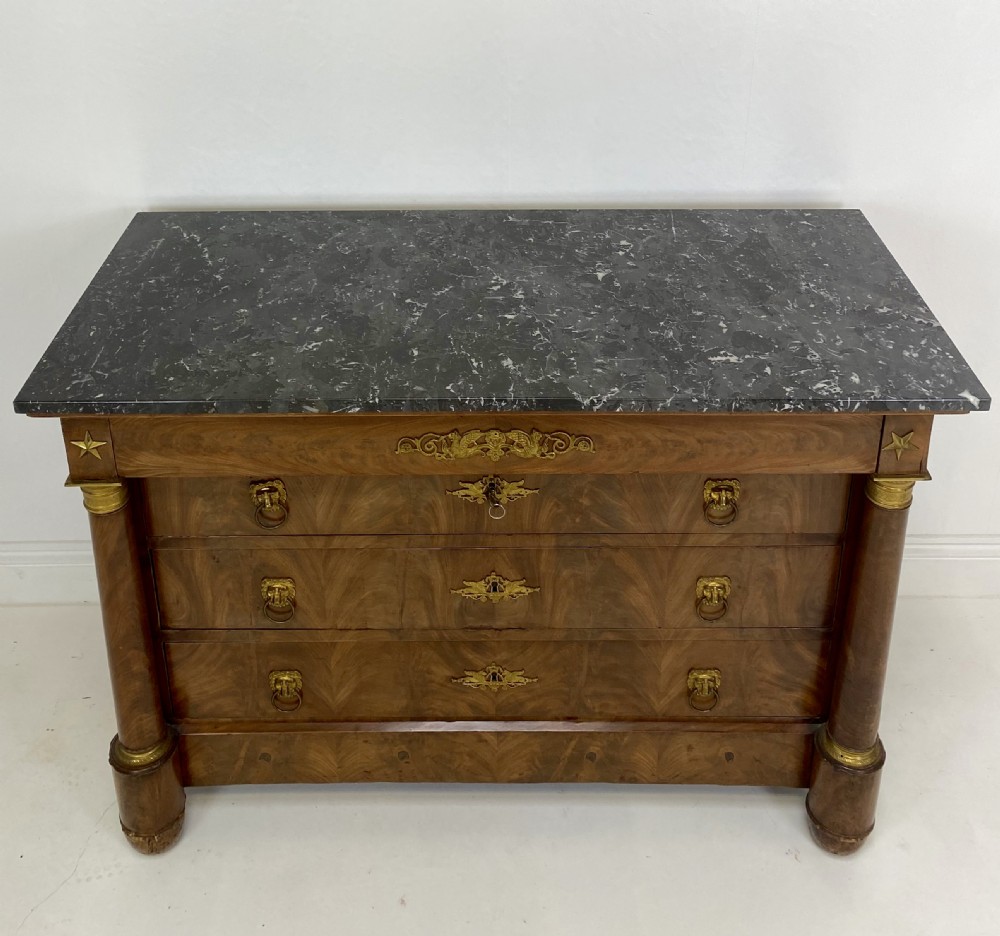 19th Century French Empire Commode in Mahogany View X