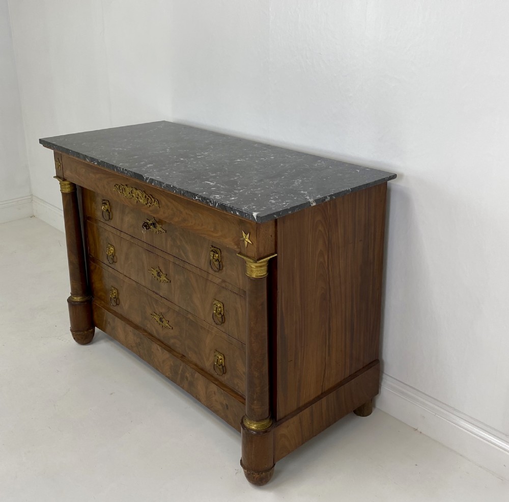 19th Century French Empire Commode in Mahogany View XI