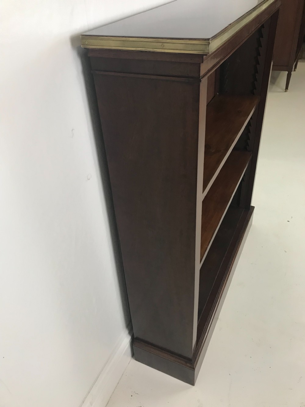 A Mahogany and brass open bookcase  View III