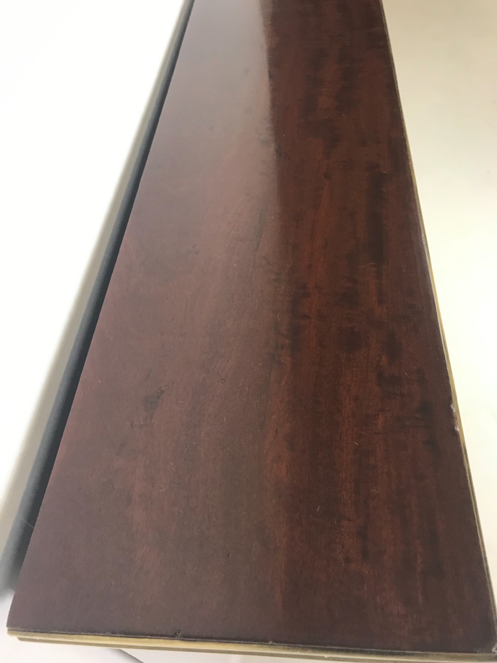 A Mahogany and brass open bookcase  View V