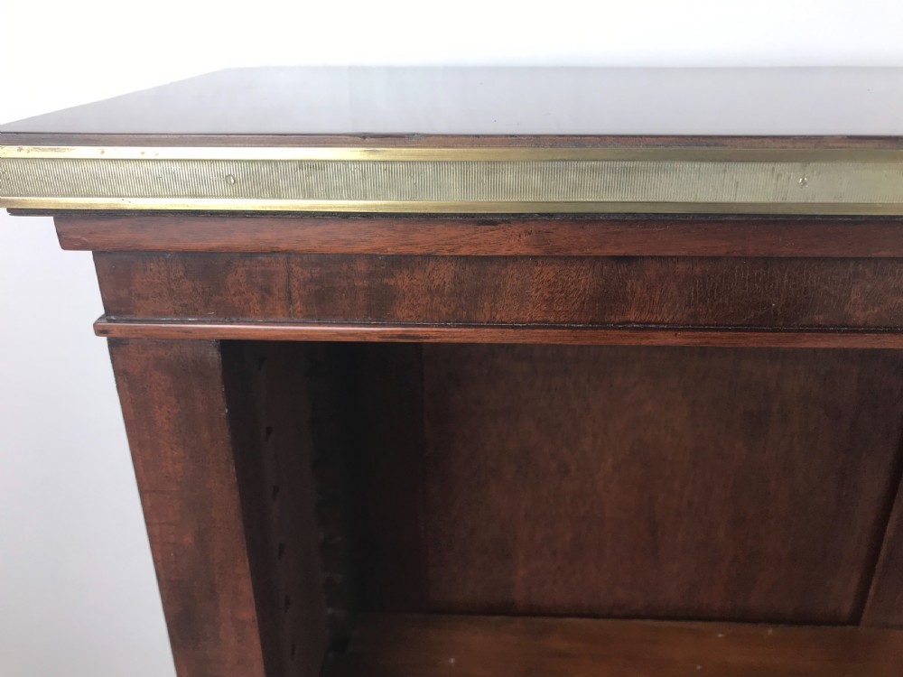 A Mahogany and brass open bookcase  View VI