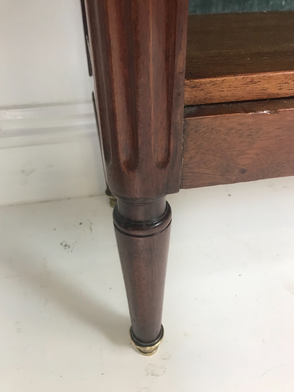 French mahogany and brass open bookcase  View VII