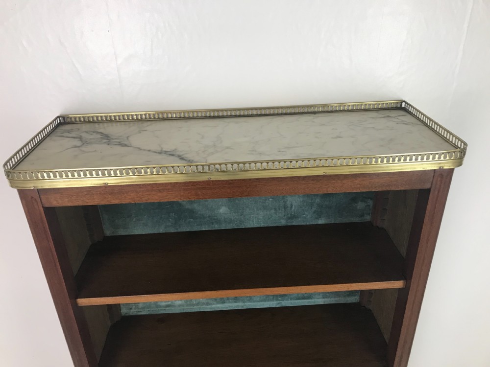 French mahogany and brass open bookcase  View VIII