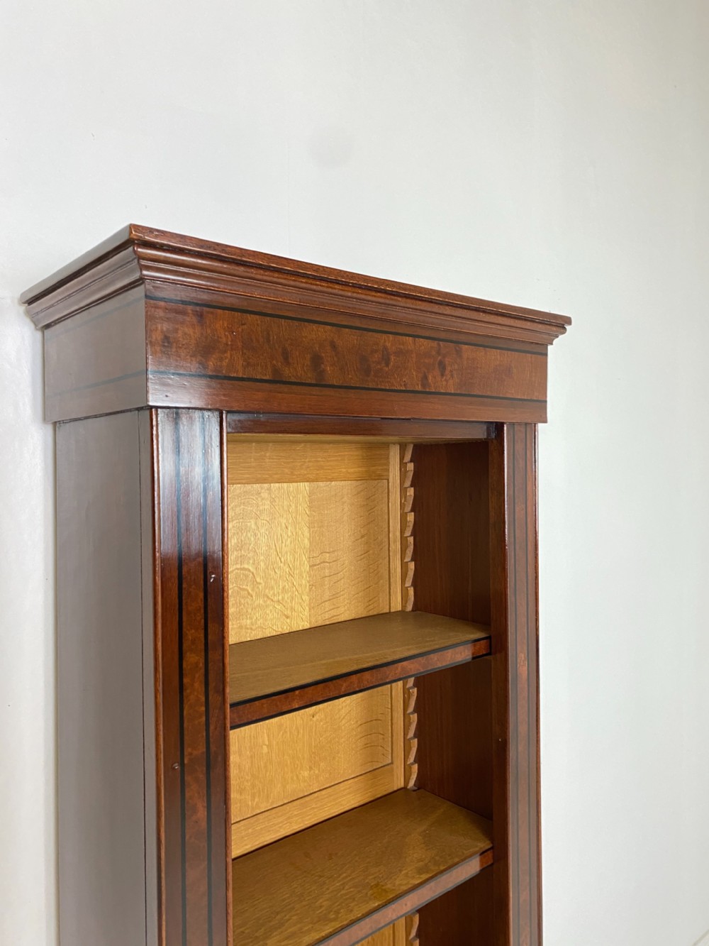 Mahogany and Walnut Open Bookcase  View II