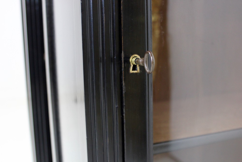 Pair of French Ebonized Empire Bookcases View X