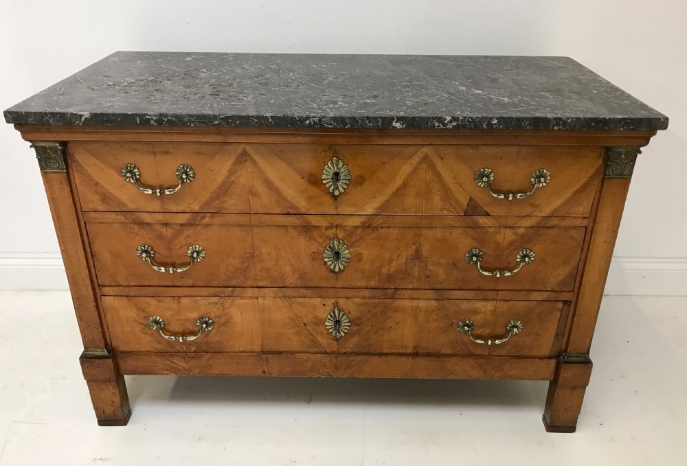 French Empire Walnut Commode