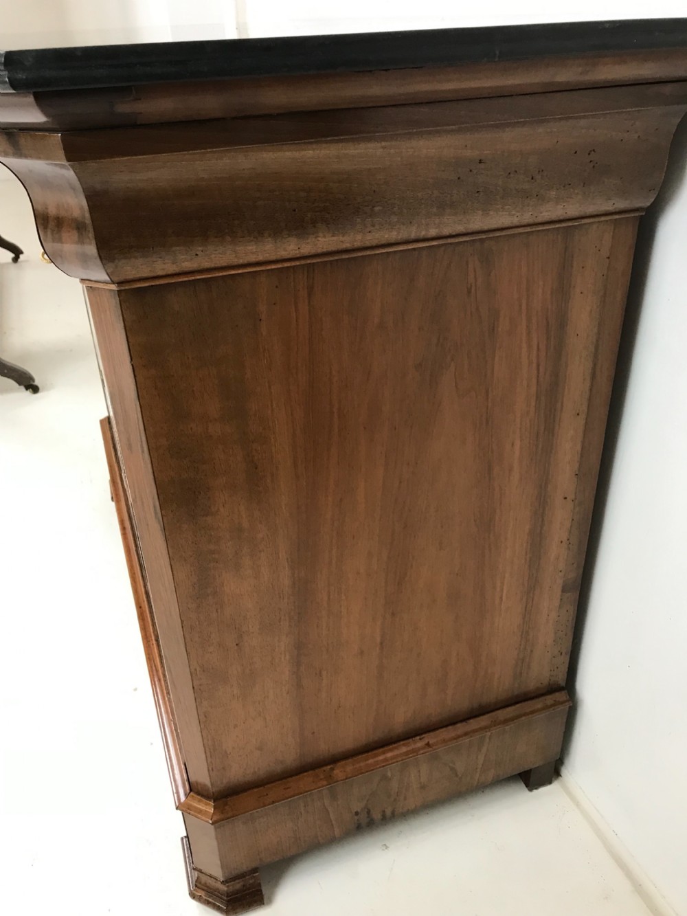 French Marble Top Commode In Walnut  View IV