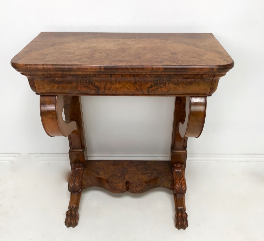 French Walnut Console Table 