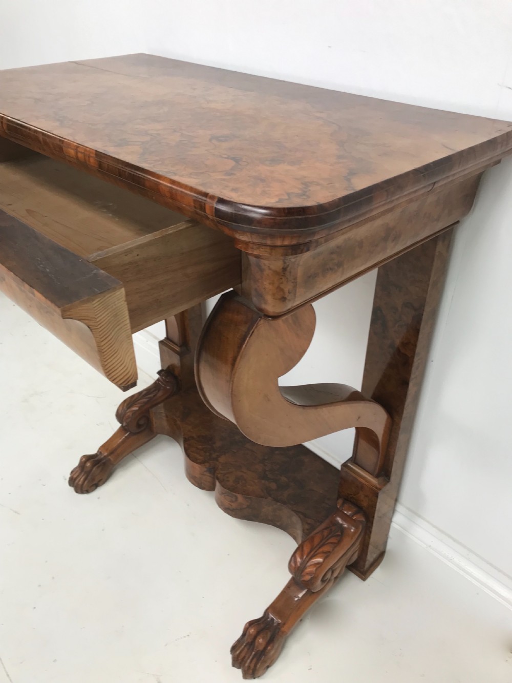 French Walnut Console Table  View VI