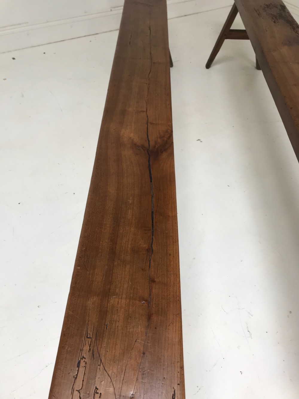 Large Pair of cherrywood Benches View III