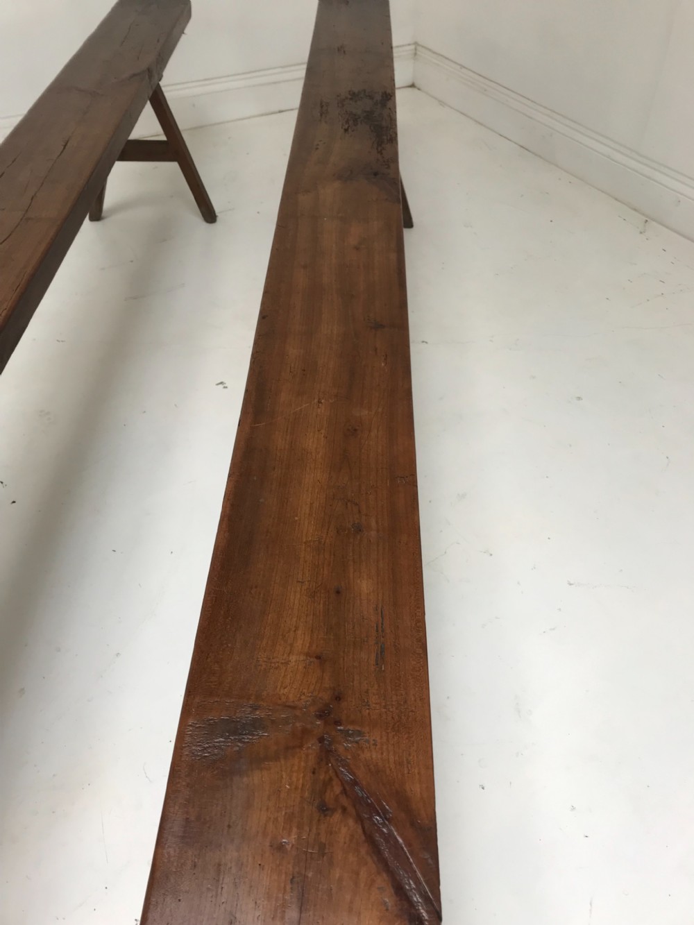 Large Pair of cherrywood Benches View VI