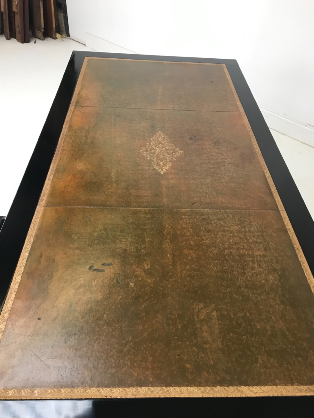 19th Cent Ebonized Writing table  View V
