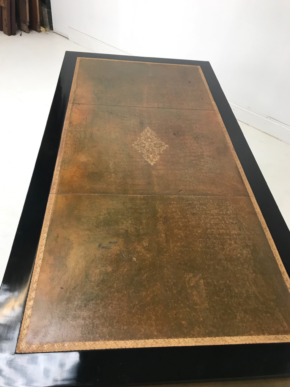 19th Cent Ebonized Writing table  View IX