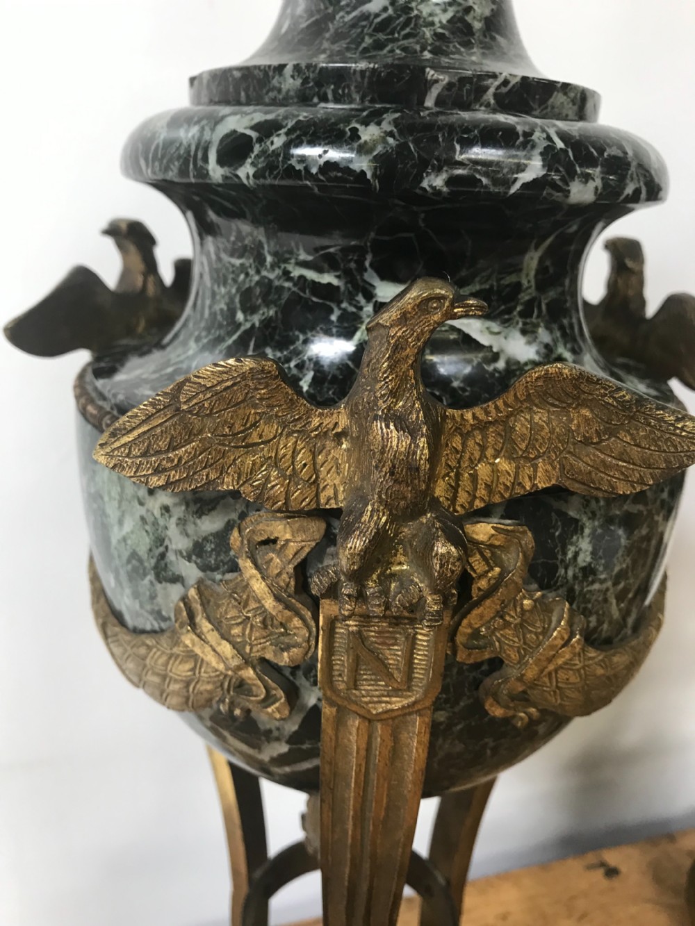 Pair Of Gilt Bronze and marble Cassolettes View VI