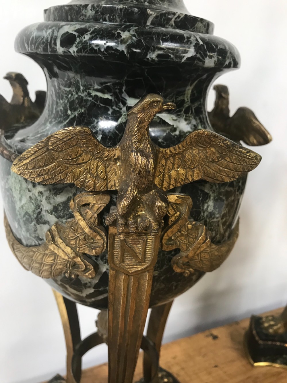 Pair Of Gilt Bronze and marble Cassolettes View VII