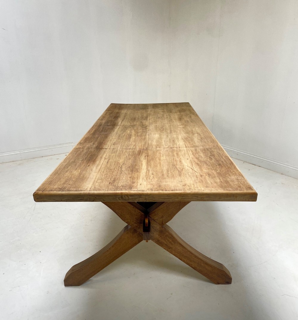 Arts and Crafts Inspired Large Refectory Table with benches  View IV