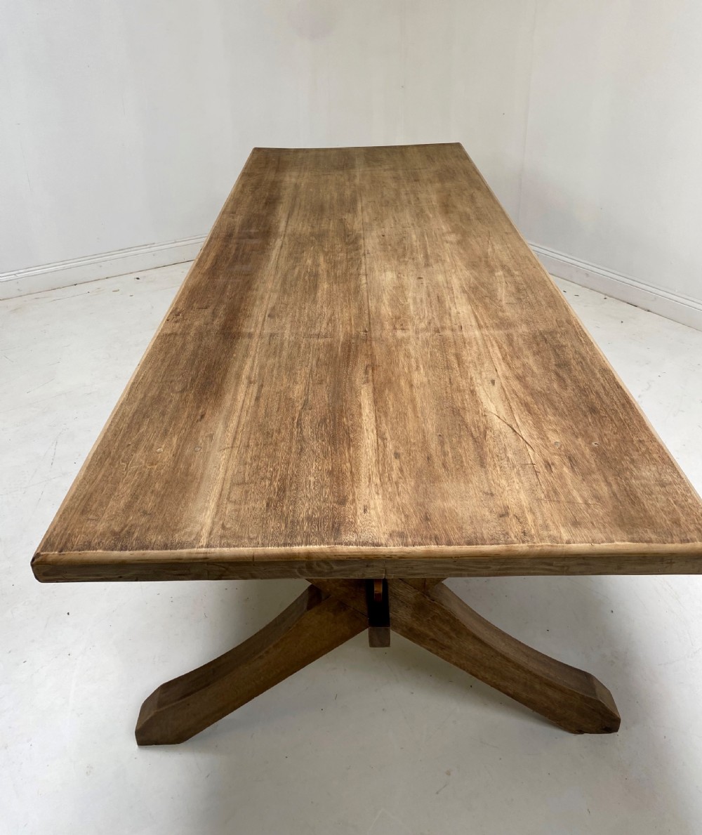 Arts and Crafts Inspired Large Refectory Table with benches  View V