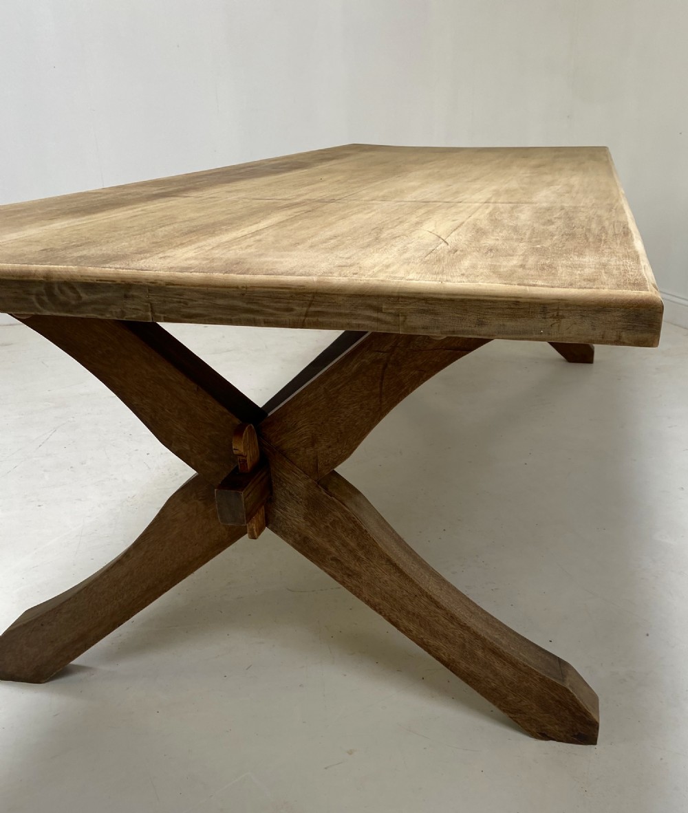 Arts and Crafts Inspired Large Refectory Table with benches  View VI
